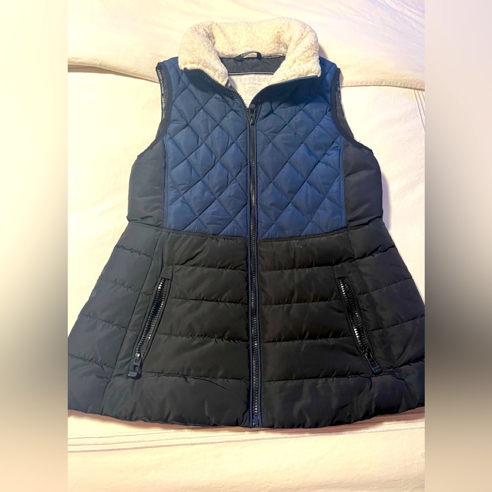 Calvin Klein Performance Navy Premium Down Puffer Vest